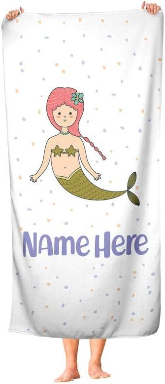 Extra Large Mermaid Towel for Kids - Customizable