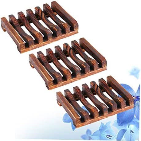 DECHOUS Wooden Soap Holder 3PC Drainage Set