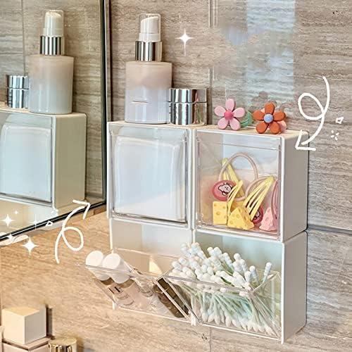 Transparent Wall Mounted Organizer Box Jar with Waterproof Lid