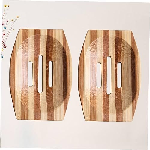 Luxshiny 2Pcs Hollow Soap Holder for Bathroom Kitchen with Self-Draining Design