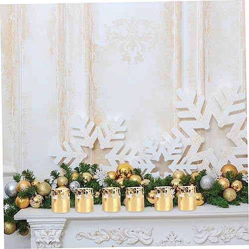 Black Snowflake Candle Holder 50 Pcs Christmas Decor