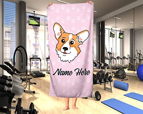Personalized Corner Extra Large Corgi Towel for Kids