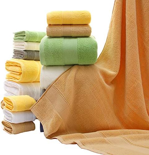 KORADA 3 Piece Cotton Towel Set - Luxury Bath Towels Gift Blue