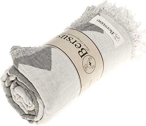 Bersuse 100 Cotton Dual Layer Turkish Towel Set of 6 1