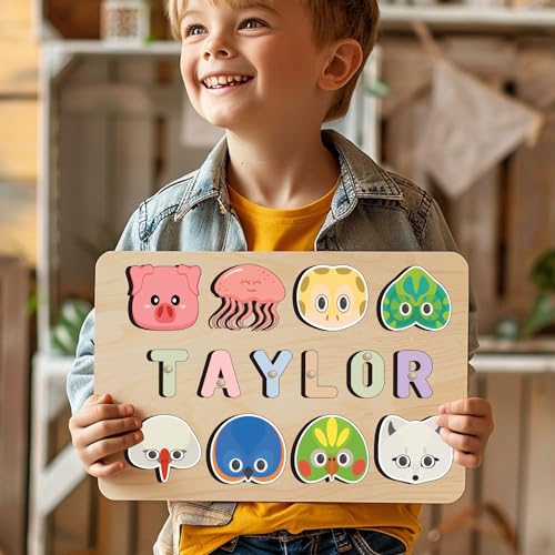 Personalized Wooden Name Puzzle For Toddlers 1-3 1