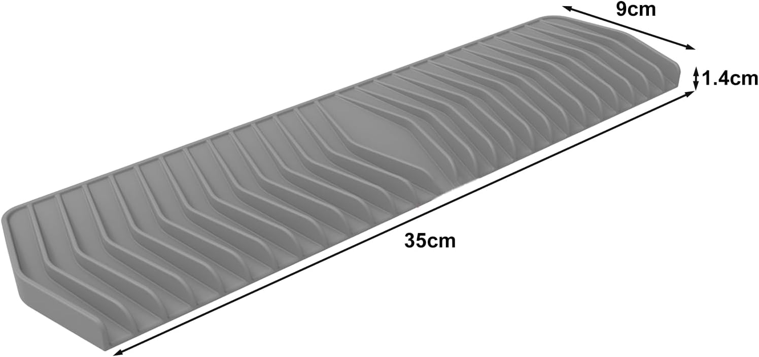 Flexible Silicone Soap Dish with Waterfall Drainage