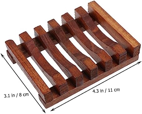 Beatifufu Classic Wooden Soap Dish Set 2 Pieces