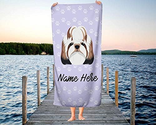 Personalized Corner Extra Large Pet Shihtzu Towel for Kids