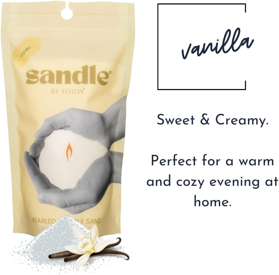 Foton Sandle Pearled Candle 10 Oz 15 Wicks Non Toxic 60 Hour Burn