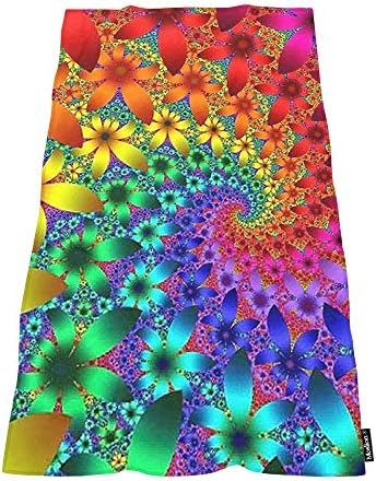 Moslion Rainbow Spiral Bath Towel 64x32 Inches