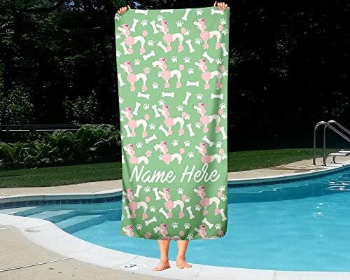 Personalized Corner Extra Large Pet Poodle Towel for Kids