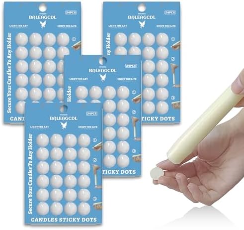 FLAMMUL Candle Glue Dots Set of 96 for Taper Candles