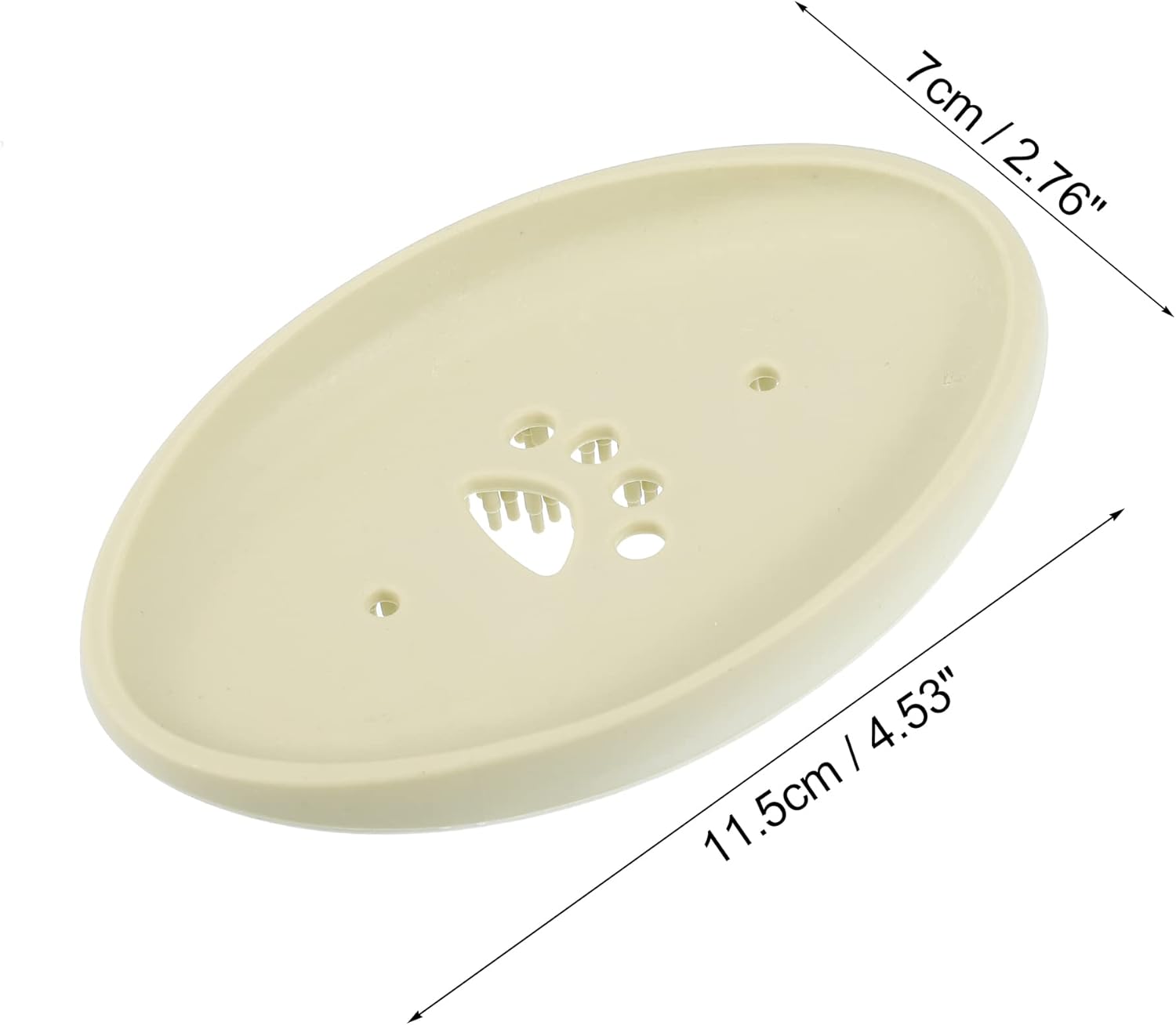 VOCOSTE Silicone Soap Dish with Bristles 115x7cm Beige
