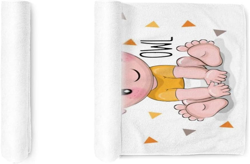Hapuxt Baby Boy Owl Hat Bath Towel 30x15inch