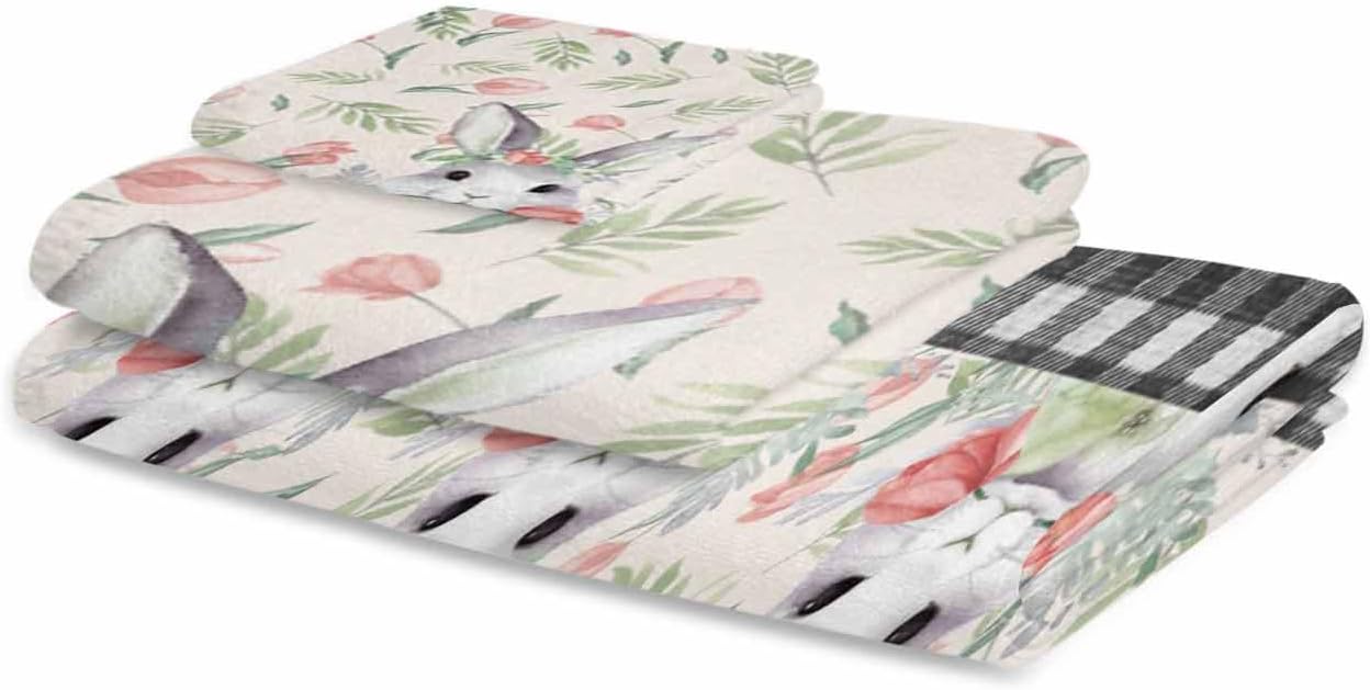 ZOE GARDEN Easter Bunny Towel Set 3-PC 1