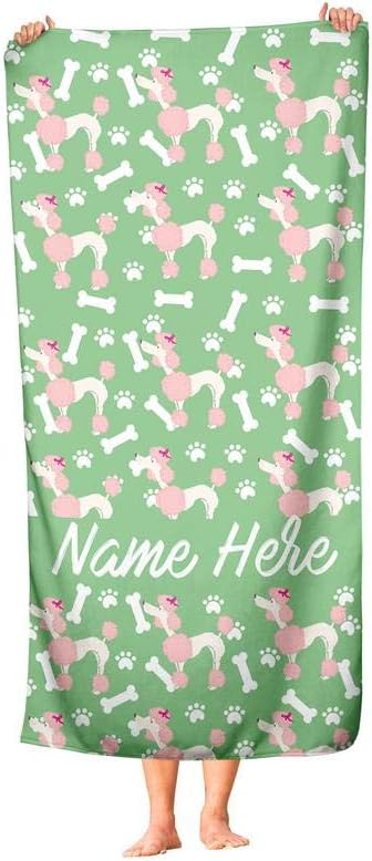 Personalized Corner Extra Large Pet Poodle Towel for Kids