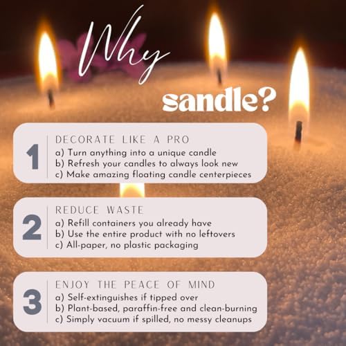 Foton Sandle Pearled Candle 10 Oz 15 Wicks Non Toxic 60 Hour Burn
