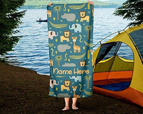 Personalized Safari Towel for Kids and Adults