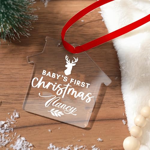 Jasilon Personalized Baby First Christmas Ornament 2024
