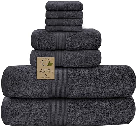 Softolle Luxury 8 Piece Towel Set - Grey 1