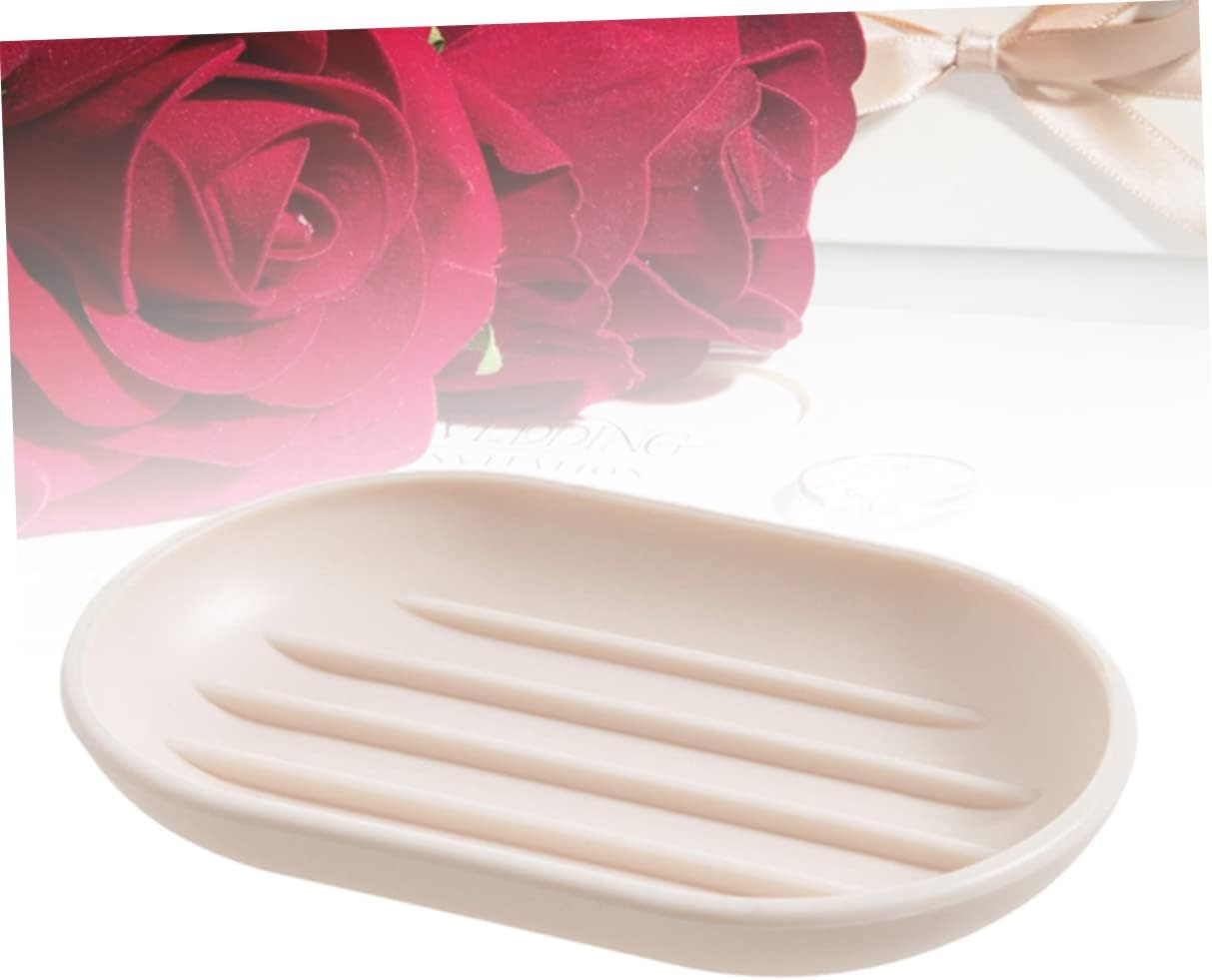 BESTYASH Beige Oval Soap Dish with Drainage 1