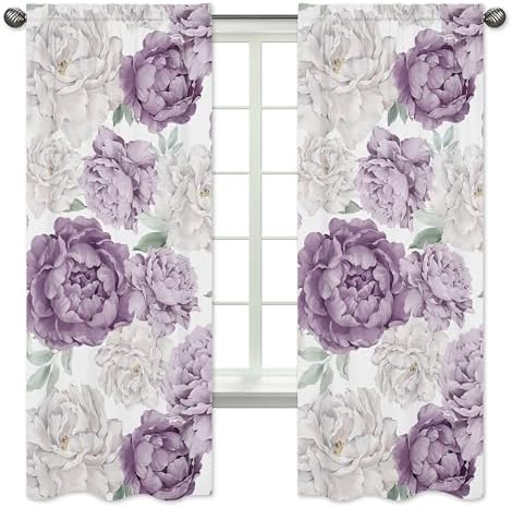 Sweet Jojo Designs Lavender Purple Panels Set of 2