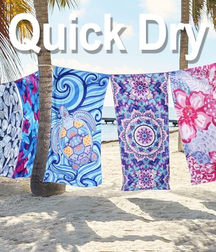 Margelife Microfiber Quick Dry Beach Towel - Oversized X-Large Travel Essential