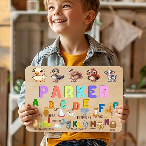 Personalized Wooden Name Puzzle for Baby and Toddler