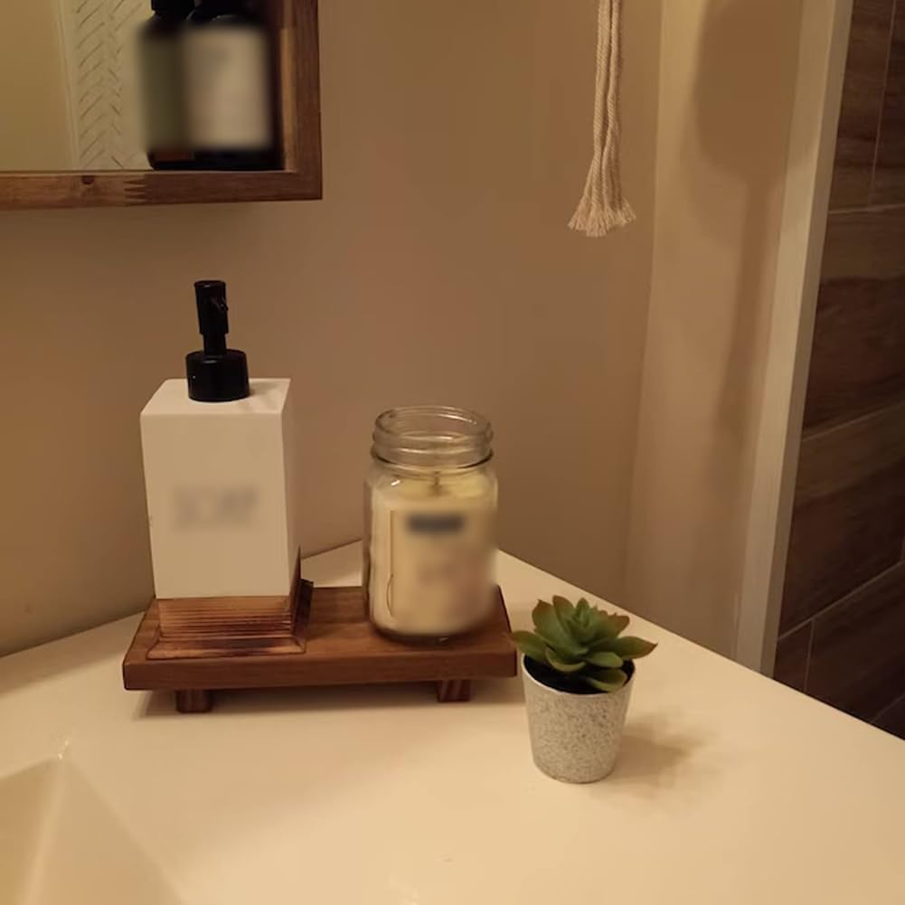 ccHuDE Wooden Soap Dish Tray with Farmhouse Style