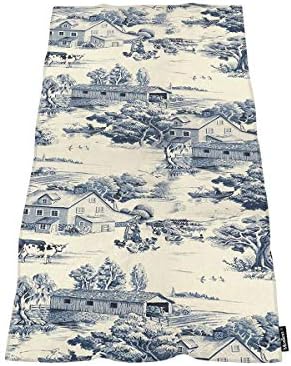 Moslion Unique Toile Pattern Bath Towel 64x32 Inches