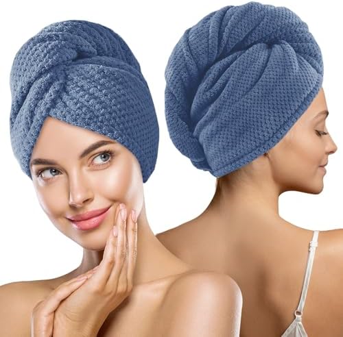 MaopaoBeauty 2 Pack Microfiber Hair Towel for Women