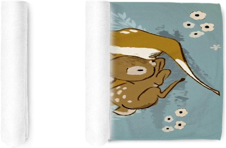 Hapuxt Cute Deer Hand Bath Towel 30x15inch 1