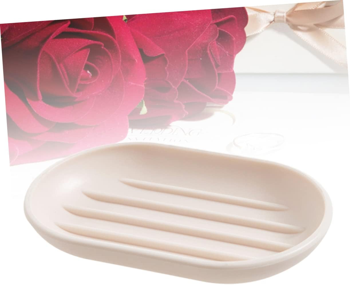 VOSAREA Oval Soap Dish Beige PP Material