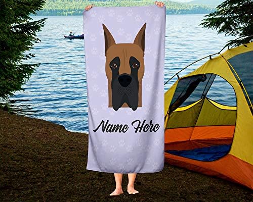 Personalized Great Dane Towels for Beach and Bath