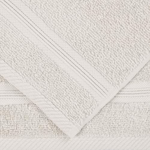 SUPERIOR Cotton Hand Towel Set of 6 Ivory