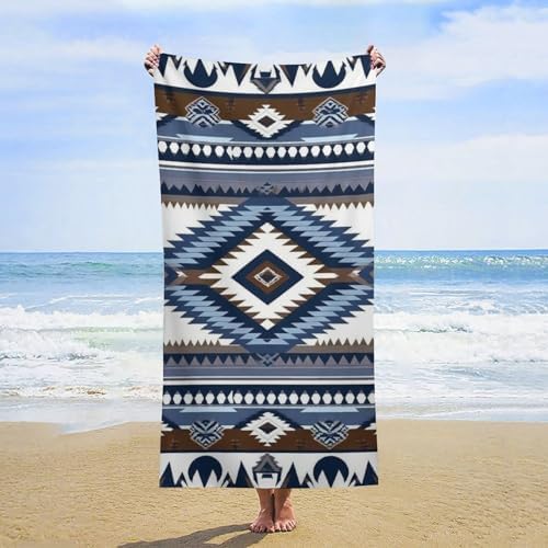 4SEE Comfortable Beach Towel with Tribal Pattern