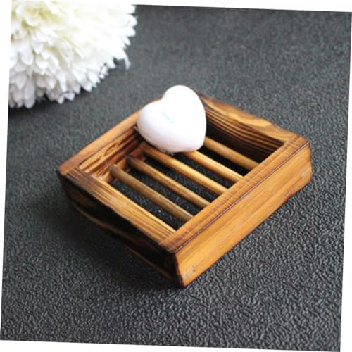 Unomor Wooden Soap Dish Hollow Design Sturdy Odorless