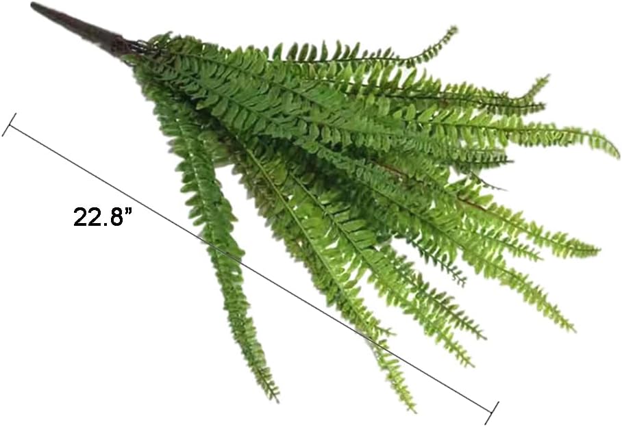 2Pcs Artificial Fern Plants Fake Boston Fern Faux Greenery