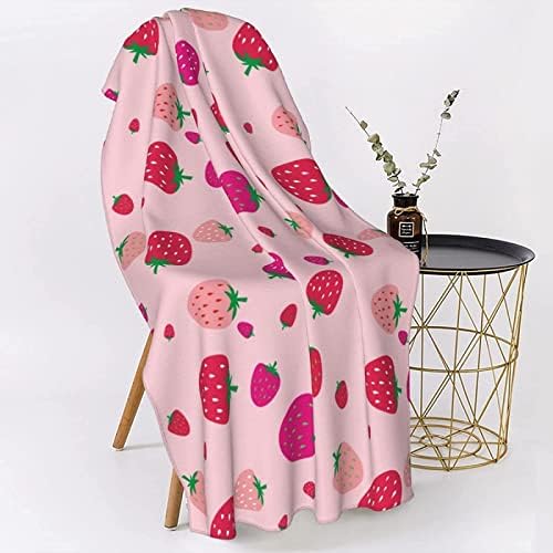 Sxakswol Strawberry Beach Towel 32x62 Inch