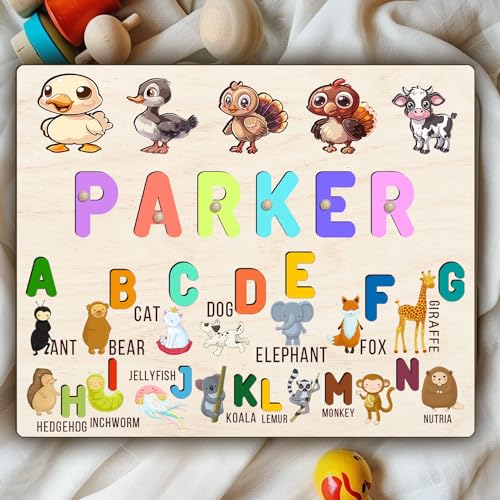 Personalized Wooden Name Puzzle for Baby and Toddler