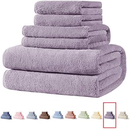 Xinrjojo Lavender Purple Microfiber Towel Set