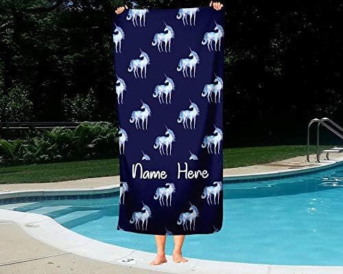 Extra Large Personalized Unicorn Towel for Kids and Adults