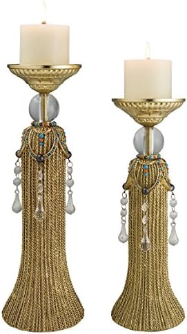 OK Lighting Auric Twists Candleholder Set