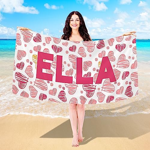 Differ More Custom Name Beach Towel for Women