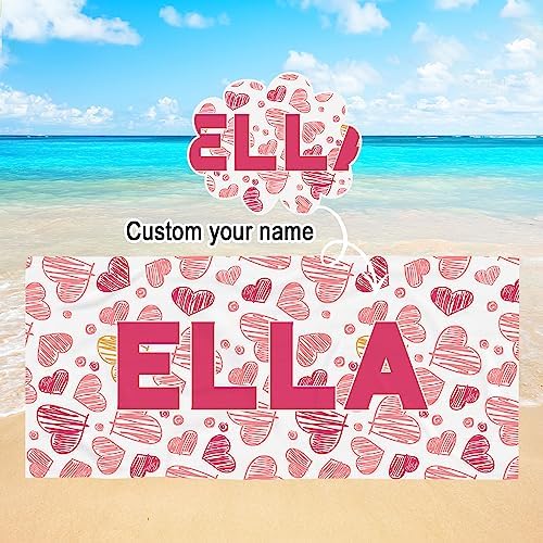 Differ More Custom Name Beach Towel for Women