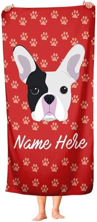 Personalized French Bulldog Towel for Kids and Adults