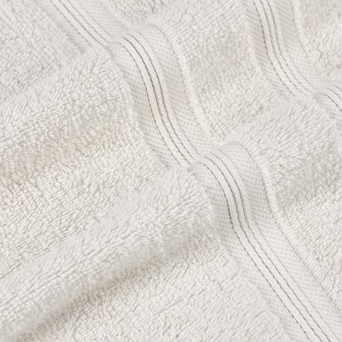 SUPERIOR Cotton Hand Towel Set of 6 Ivory