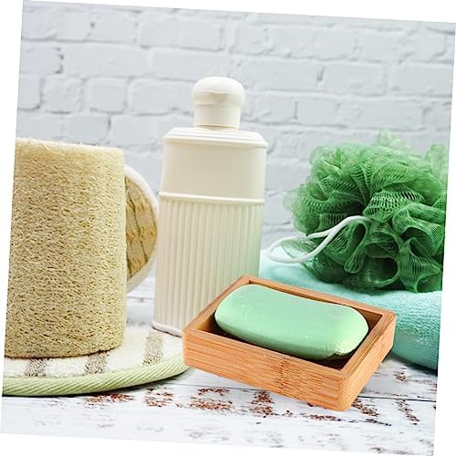 Bamboo Soap Dispenser Leaf Shape Wood Holder