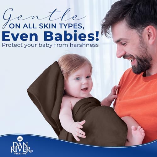 DAN RIVER 100 Cotton 8-Piece Towel Set Brown 1