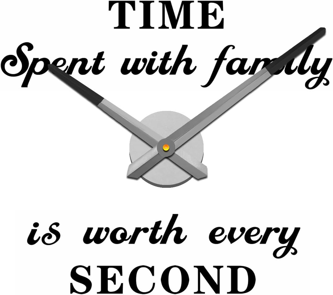 VANGOLD 3D Wall Clock Hands DIY Set with Mechanism and Sticker
